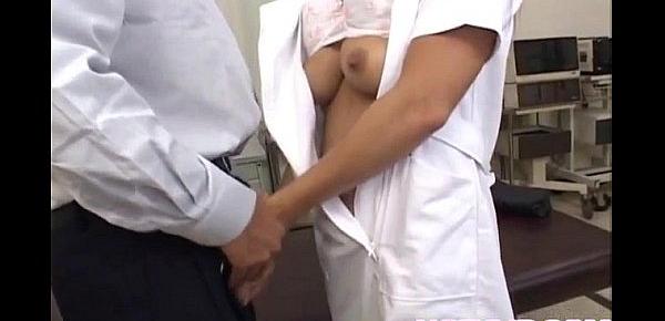  Erena Fujimori nurse enjoys cock and vibrator